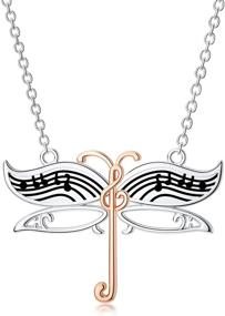 img 4 attached to 🐉 Sterling Silver Dragonfly Necklace: A Melodic Gift for Women and Girls by PROESS