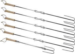 img 1 attached to 🍢 6-Pack Camp Chef 33246213798 Extending Safety Roasting Fork Set