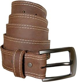 img 4 attached to 👔 Stylish Heavy-Duty Leather Men's Belt – Casual Cinturon Hombre for Men's Accessories