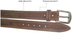 img 1 attached to 👔 Stylish Heavy-Duty Leather Men's Belt – Casual Cinturon Hombre for Men's Accessories