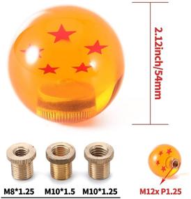 img 2 attached to Dragon Ball 5 Stars Gear Shift Knob with Adapters - Compatible with 4, 5, and 6 Speed for Most Car Models (5Stars)