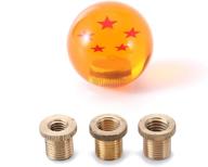 dragon ball 5 stars gear shift knob with adapters - compatible with 4, 5, and 6 speed for most car models (5stars) logo