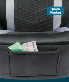 img 2 attached to 🚗 Eurow Vehicle Seat Covers: Water Repellent Wetsuit SCR Material - Pack of 2 for Enhanced Protection