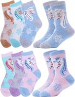 cozy winter thermal wool socks for kids toddlers - 6 pack logo