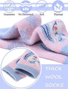 img 1 attached to Cozy Winter Thermal Wool Socks for Kids Toddlers - 6 Pack