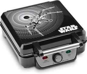 img 4 attached to 🖤 Black Star Wars Waffle Maker - 4 Slice