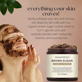 img 3 attached to 🌺 Natural Riches Brown Sugar Exfoliating Body Scrub with Vanilla - Banish Cellulite and Exfoliate for Radiant Skin! Perfect for Acne Scars, Stretch Marks, and Feet. Amazing Gift for Women - 12 oz