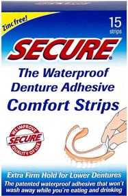 img 4 attached to SECURE® Denture Adhesive Comfort Strips