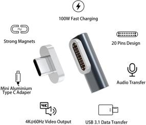 img 3 attached to 🔌 Lyare USB C Magnetic Adapter: 100W Fast Charging, 10Gb/s Data Transfer, 4K@60Hz HD Output – Compatible with MacBook Pro/Air, iPad Pro (Grey)