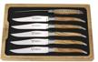 laguiole stainless 6 piece olivewood bolsters logo