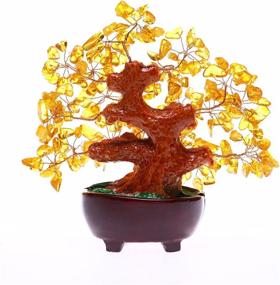 img 3 attached to 💰 Feng Shui Citrine Gem Stone Money Tree 7 Inch: Authentic Crystal Stone Guarantee, Not Plastic