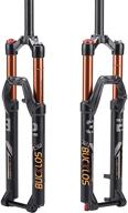 🚲 bucklos mtb fork 120mm travel, 1-1/8" straight/tapered mountain bike fork with rebound adjustment, 15mm×100mm axle, manual lockout, air shocks - 26/27.5/29 inch logo