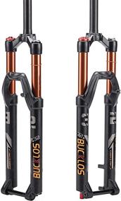 img 4 attached to 🚲 Bucklos MTB Fork 120mm Travel, 1-1/8" Straight/Tapered Mountain Bike Fork with Rebound Adjustment, 15mm×100mm Axle, Manual Lockout, Air Shocks - 26/27.5/29 Inch