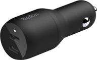 быстрая зарядка в пути: belkin usb-c pd автомобильное зарядное устройство - двойная доставка мощности 18 вт для iphone, ipad, samsung, google и других устройств! логотип