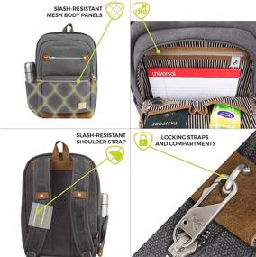 img 3 attached to 🔒 Secure your belongings with Travelon Anti-Theft Heritage Sage Backpack for Casual Daypacks