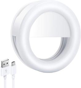 img 4 attached to 💡 Rechargeable Selfie Ring Light Clip On - Livelit Portable Mini Clip Light with Dimmable & Strobe Mode - Ideal for Makeup, Photography, Live Streaming, TikTok, Video Calls, Emergency Alarm - White