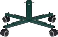 🎄 green tree nest christmas tree stand base with wheels - movable holder for 8ft artificial trees - no need for christmas tree collars or skirts logo
