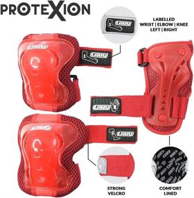 img 3 attached to 🛹 Ultimate Kids Protective Gear Set - Crazy Skates Protexion: Knee, Elbow and Wrist Pads