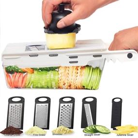 img 4 attached to 5-in-1 Mandoline Slicer Cutter: Efficient Manual Veggie Chopper for Fruits and Vegetables