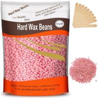 wax beads for hair removal, yovanpur brazilian hard wax beads, hard wax beans for brazilian waxing, face, eyebrow, back, chest, legs, at home pearl wax beads 300g (10 oz)/bag with 10pcs wax sticks logo