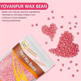 img 3 attached to Wax Beads for Hair Removal, Yovanpur Brazilian Hard Wax Beads, Hard Wax Beans for Brazilian Waxing, Face, Eyebrow, Back, Chest, Legs, At Home Pearl Wax Beads 300g (10 Oz)/bag with 10pcs Wax Sticks