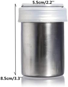 img 1 attached to 🧂 HANSGO 2 Set Stainless Steel Powder Suger Shakers, Mesh Shaker Powder Cans with Lid - Perfect for Salt, Coffee, Cocoa, Cinnamon & Seasoning