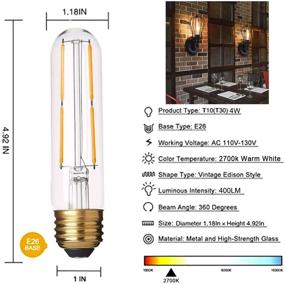 img 2 attached to 🏮 Vintage-Style Dimmable Filament Tubular Bulb - An Alternate Equivalent