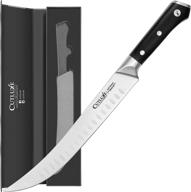 🔪 cutluxe 10 inch cimitar knife - high carbon german steel butcher & breaking knife with razor sharp blade - ergonomic handle design - artisan series логотип