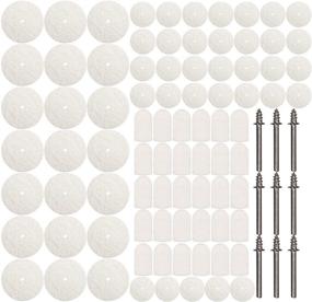 img 4 attached to ZFE 88pcs Wool Felt Polishing Pad Kit: Point, Mandrel & Rotary Tools Accessories