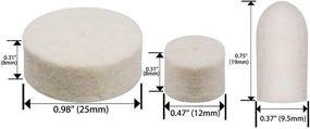 img 3 attached to ZFE 88pcs Wool Felt Polishing Pad Kit: Point, Mandrel & Rotary Tools Accessories