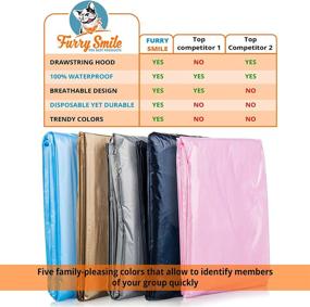 img 3 attached to 🌧️ Ultimate Rain Poncho Family Pack: Waterproof Ponchos for Adults, Women, Men - 5 Pack of Disposable Emergency Gear in Pink, Blue, Navy, Silver, and Gold - Reinforced Material with Drawstring