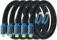 hdmi cable 4k 3 foot (5pack) high speed 18gbps 2 logo