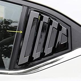 img 3 attached to 🚗 Sport Quarter Window Scoops Louvers for Nissan Sentra 2020 2021 - Gloss Black, Ziwen 2X