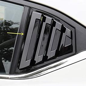 img 1 attached to 🚗 Sport Quarter Window Scoops Louvers for Nissan Sentra 2020 2021 - Gloss Black, Ziwen 2X