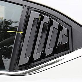 img 2 attached to 🚗 Sport Quarter Window Scoops Louvers for Nissan Sentra 2020 2021 - Gloss Black, Ziwen 2X