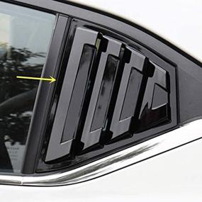 img 4 attached to 🚗 Sport Quarter Window Scoops Louvers for Nissan Sentra 2020 2021 - Gloss Black, Ziwen 2X