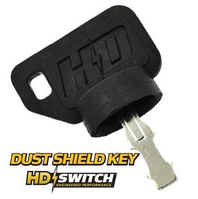 img 1 attached to 🔑 High-Quality Replacement Starter Ignition Switch for John Deere LT133 LT150 LT155 LT160 LT166 LT170 LT180 LT190 LTR155 LTR166 LTR180 - Fits 7-Terminal Type with Headlights - Includes 1 Umbrella Key, 1 Steel Key, and Carabiner