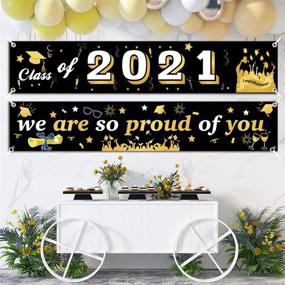 img 3 attached to 🎓 2021 Graduation Decorations - Set of 2 Congrats Grad Banners, Party Supplies for Graduation, Indoor & Outdoor Graduation Banners, Party Backdrop, Yard Sign, Gifts, Favors