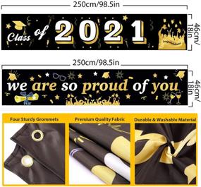 img 2 attached to 🎓 2021 Graduation Decorations - Set of 2 Congrats Grad Banners, Party Supplies for Graduation, Indoor & Outdoor Graduation Banners, Party Backdrop, Yard Sign, Gifts, Favors