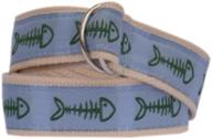 🐟 preppy bonefish belt for boys by bean belts logo