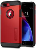 spigen tough armor [2nd generation] designed for iphone 8 plus case/iphone 7 plus case (2018) - red logo