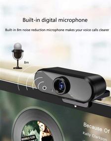 img 2 attached to 🎥 Plug and Play HD 1080P Webcam with Microphone for Mac Xbox, YouTube, Skype - USB Streaming Computer Camera, Drive-Free Setup, 2 Million Pixels (Black)