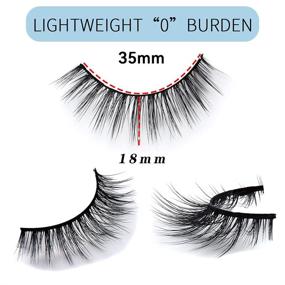 img 1 attached to 👁️ Enhance Your Eyes: 8 Pairs of 18mm Faux Mink Eyelashes for Reusable Wispy Curled Fluffy Short False Lashes in a Convenient Pack