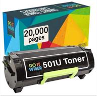 🖨️ do it wiser ultra high yield printer toner cartridge replacement for lexmark 50f1u00 501u ms610dn ms610 ms510 ms510dn ms610de ms610dtn ms610dte (20,000 pages) logo