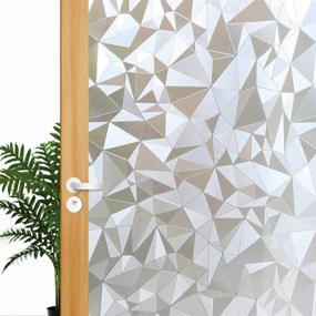 img 4 attached to Gravel Design Decorative Privacy Window Film - Enhance Your Space with 3D Stained Glass Door Film for Home or Office