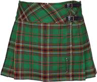 👗 облако kilt: женская шотландская клетчатая юбка килт с отложной мини-юбкой - килт билли, длина 16" и 18 логотип