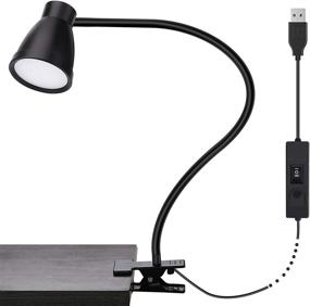 img 4 attached to 🔦 Gooseneck Clip-on Lamp with Dimmable Brightness and Multiple Color Temperatures (3000-6500K) – Ideal for Bedside Reading, Video Conferencing, Zoom Lighting, and Webcam