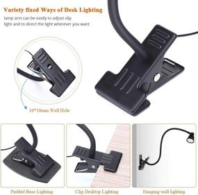 img 1 attached to 🔦 Gooseneck Clip-on Lamp with Dimmable Brightness and Multiple Color Temperatures (3000-6500K) – Ideal for Bedside Reading, Video Conferencing, Zoom Lighting, and Webcam