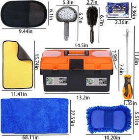 img 4 attached to HAIPHAIK Cleaning Kit Car Chenille Microfiber