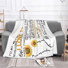 img 3 attached to Daughter Blanket Sunflower Inspirational Lightweight